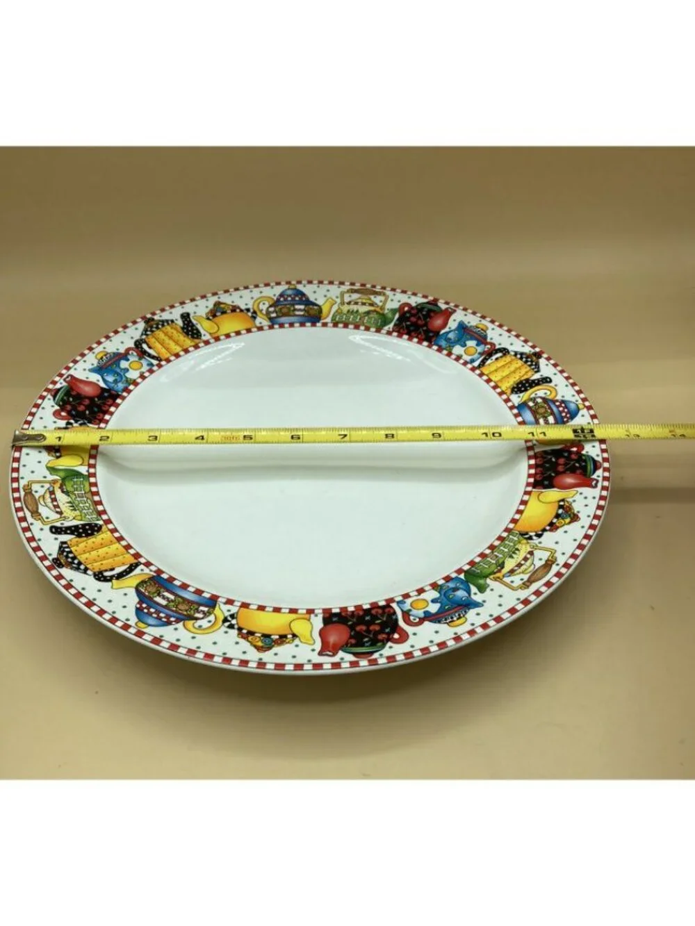 Mary Engelbreit Afternoon Tea 12.5” Charger Plate by Sakura 1994 At Home